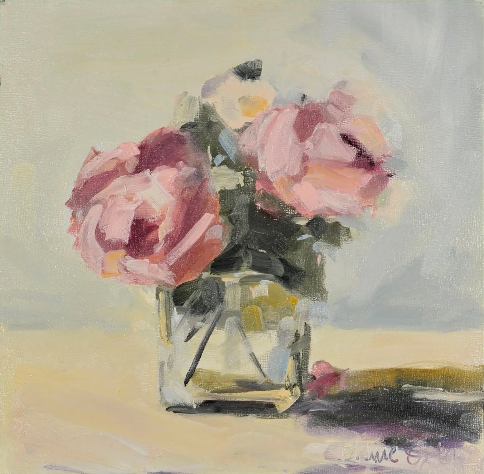 Oil painting of flowers by Diane Oxton