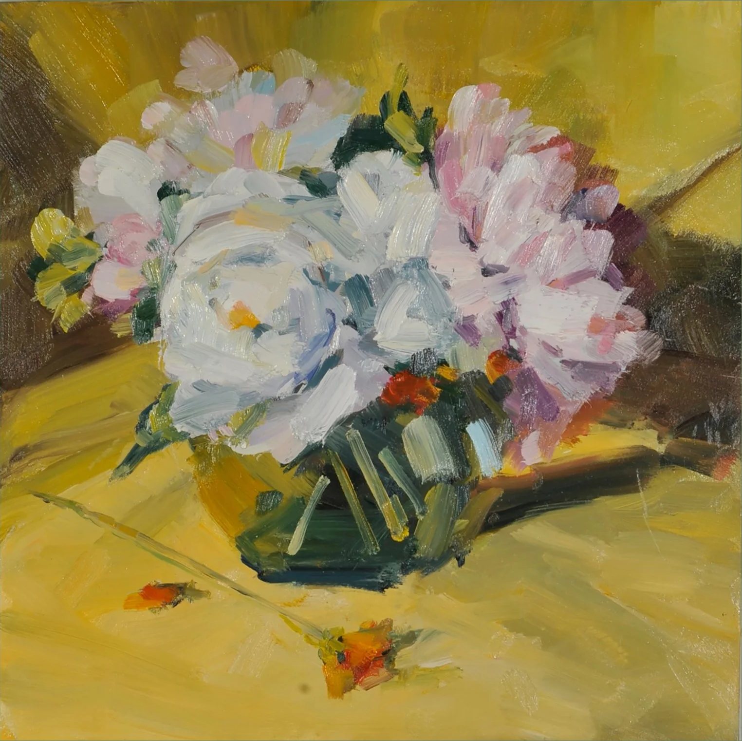 Oil painting of flowers by Diane Oxton